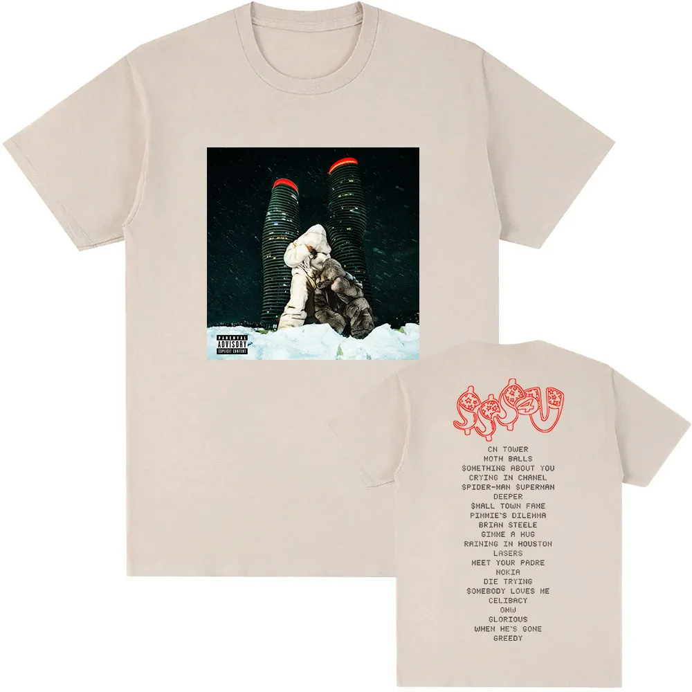 SSS4U $ome $exy $ongs 4 U 2025 Album Tshirts Rapper PARTYNEXTDOOR & Drake Graphic T-shirt Cotton Tees Men Women Clothing Unisex