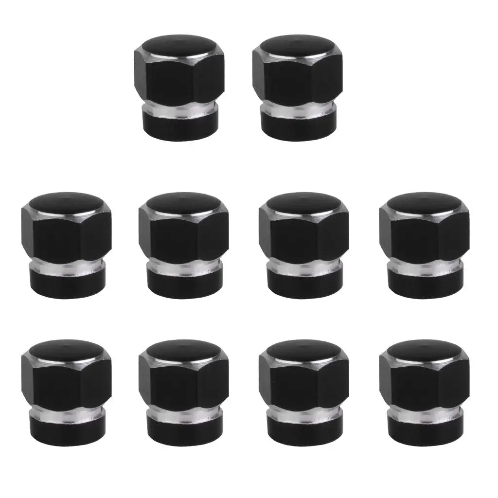 10Pcs Car Motorcycle Wheel Tire Tyre Dust Valve Cap Hexagonal Shape for Motorbike Bike 14mm