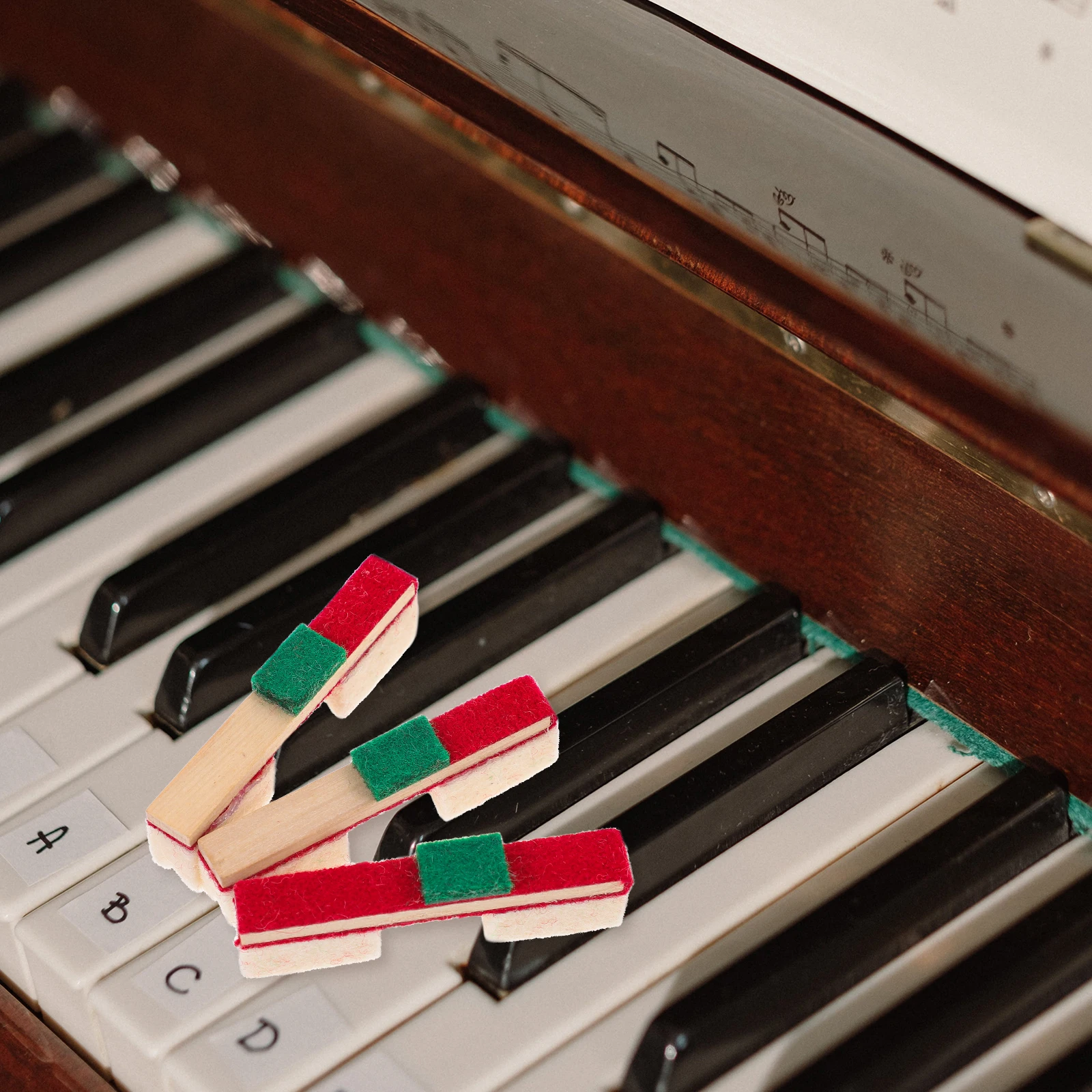 

3 Pcs Piano Silencers Device Metronome Bass Supply Colored for Mute Product