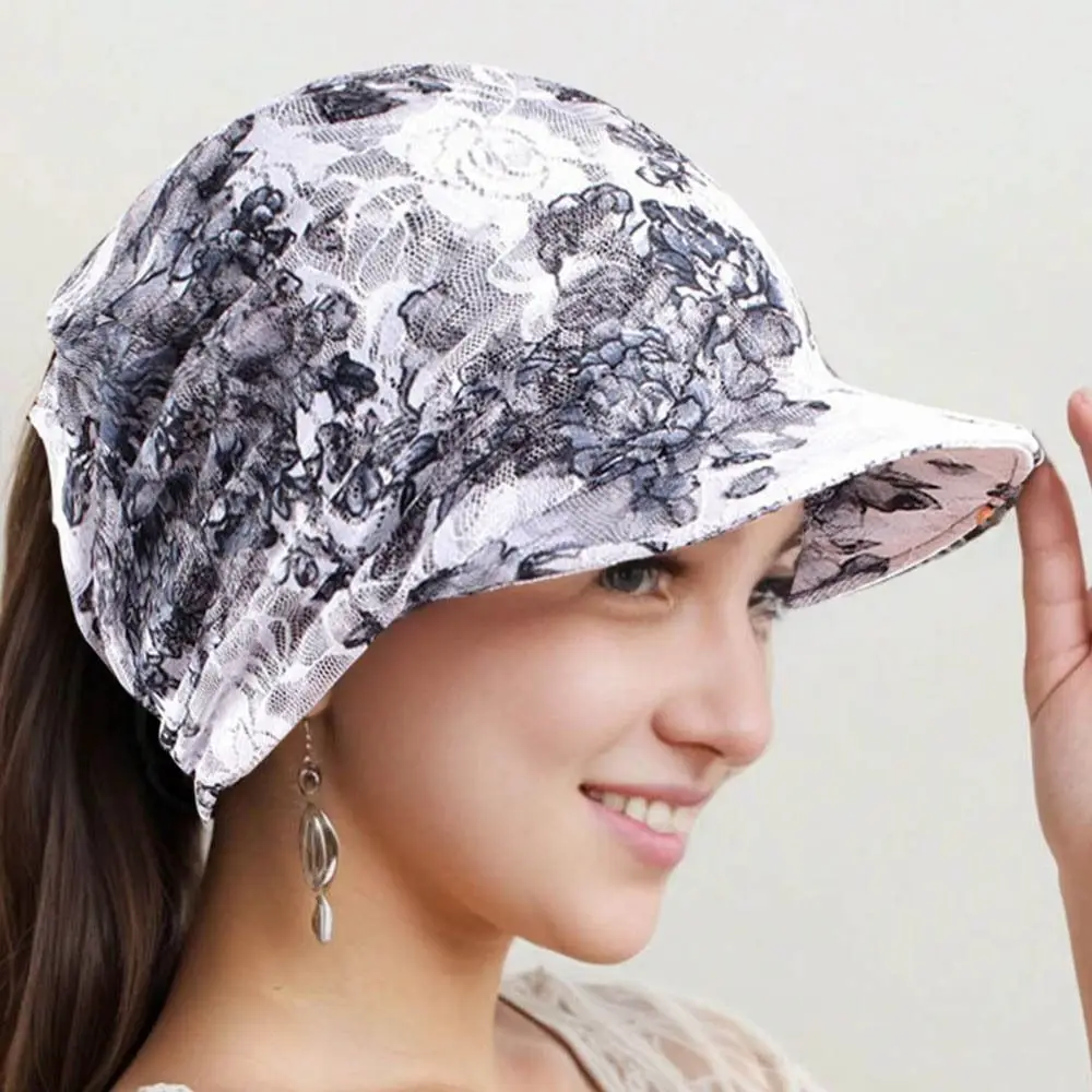 Soft Summer Lace Headscarf Hair Accessories Sunshade Headscarf Sunscreen Headband Hat Turban Headwear Cap Women\'s