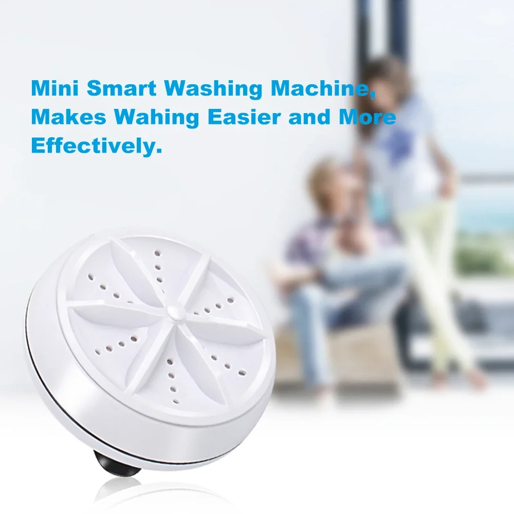 3in1 Mini Washing Machine Portable Personal Rotating Washer Adjustable with USB Cable Convenient for Travel Home Business Trip