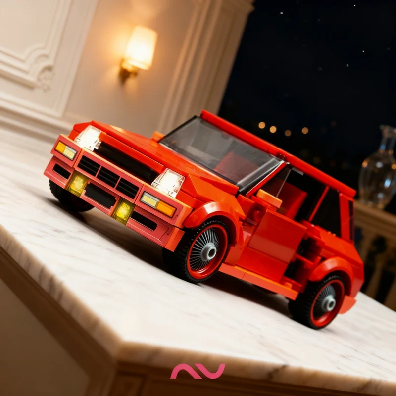 

340 деталей MOC Renault 5 Turbo City Champions, конструктор, подарок, креативный коллекционный декор, премиум-класс, для взрослых и детей