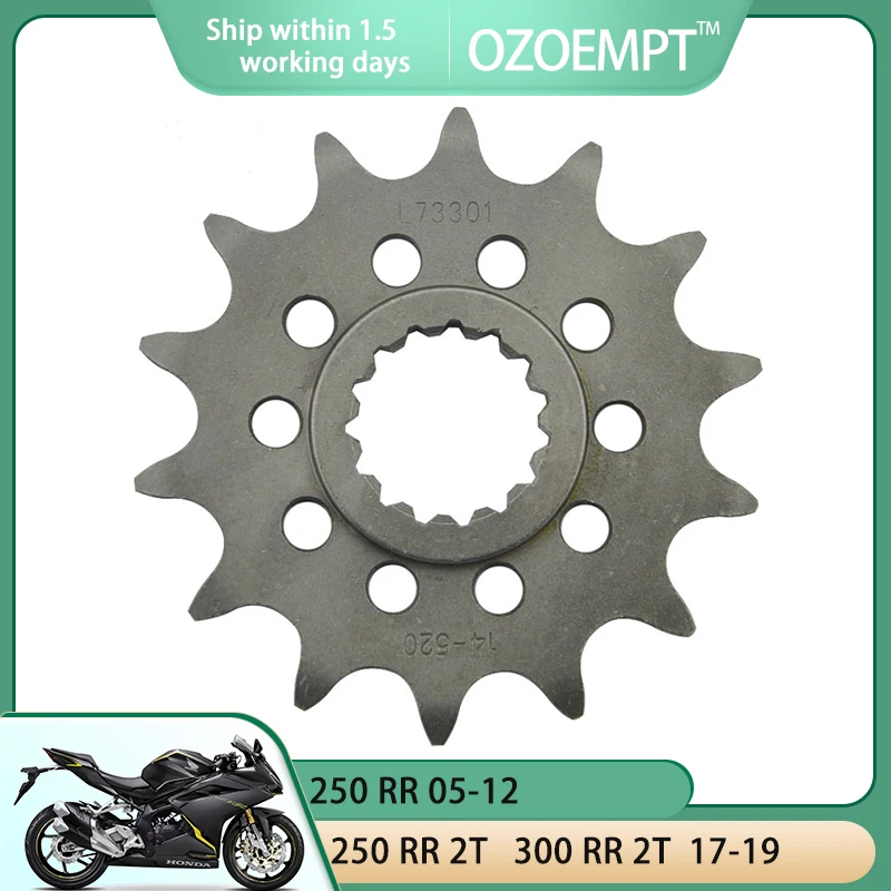 

OZOEMPT 520-14T Motorcycle Front Sprocket Apply to 250 RR 250 RR 2T 300 RR 2T 400 RR 450 RR 525 RR 200 RR Enduro 250EC