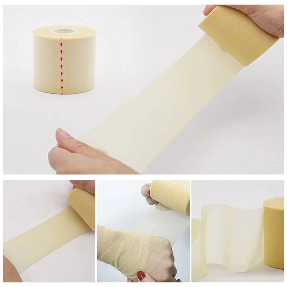 5 Rollen 2,5/3,8/5 cm Sport Sportlich Wasserdicht Baumwolle Weiß Boxen Klebeband Dehnungsverletzungen Unterstützung Sport Bindung Verband – Detail 8