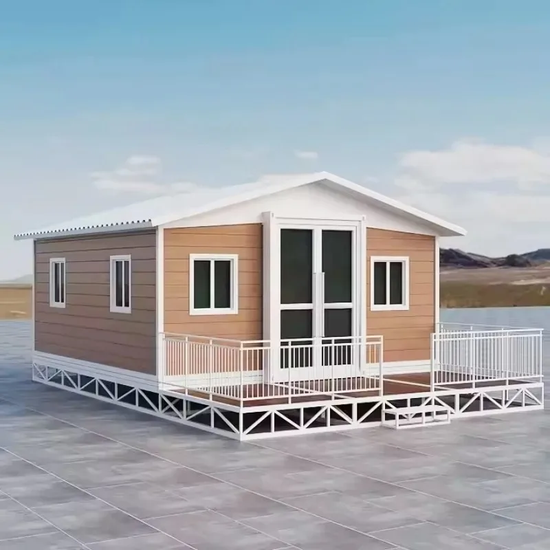 20ft المنزل الجاهز هيكل الصلب منازل صغيرة حاوية مقاومة للماء منزل 60FT وحدات المنازل الألواح الشمسية