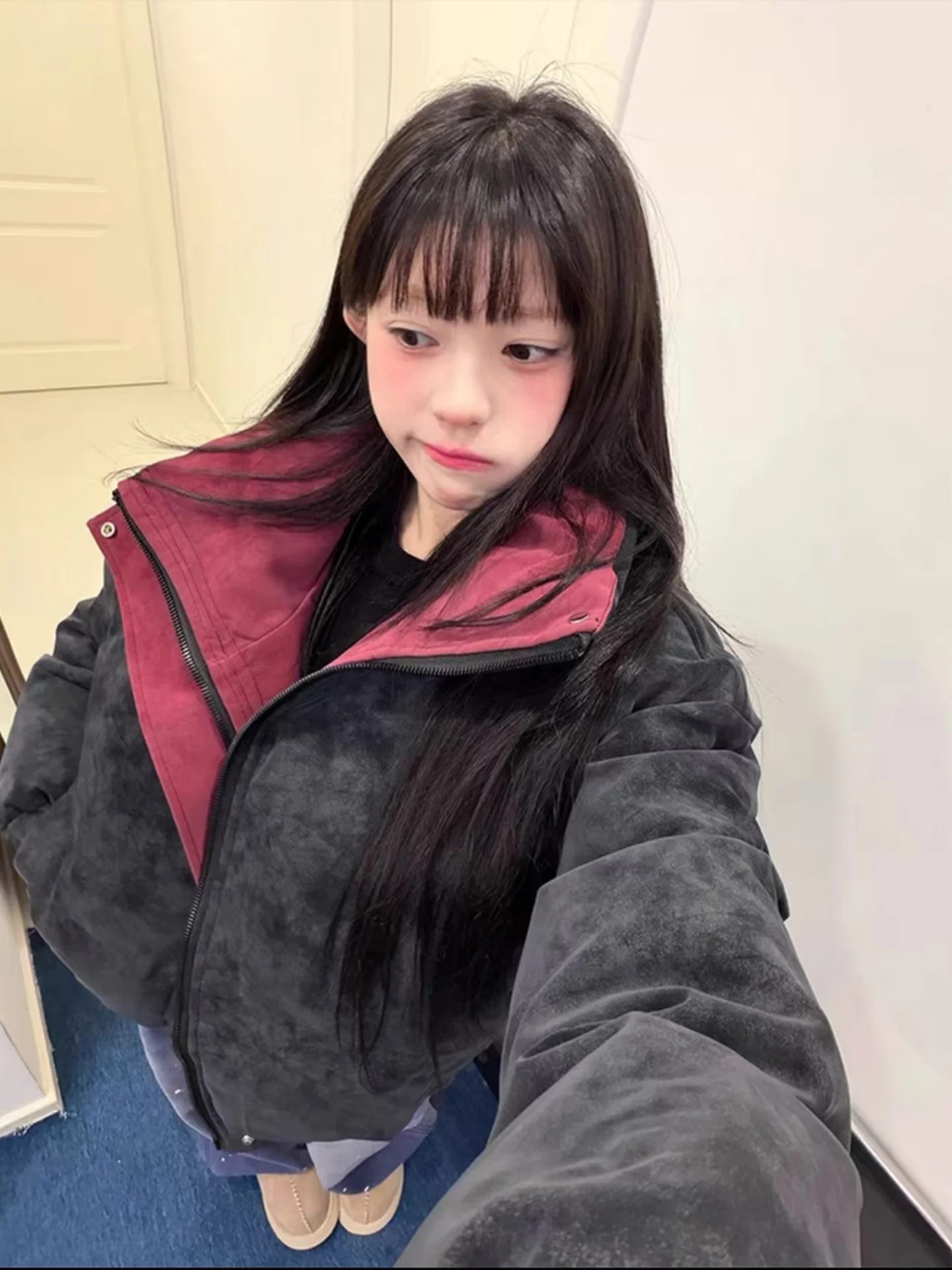 

Мужская зимняя утепленная куртка из американской искусственной кожи с воротником-стойкой, на хлопковой подкладке, с застежкой-молнией, для пар