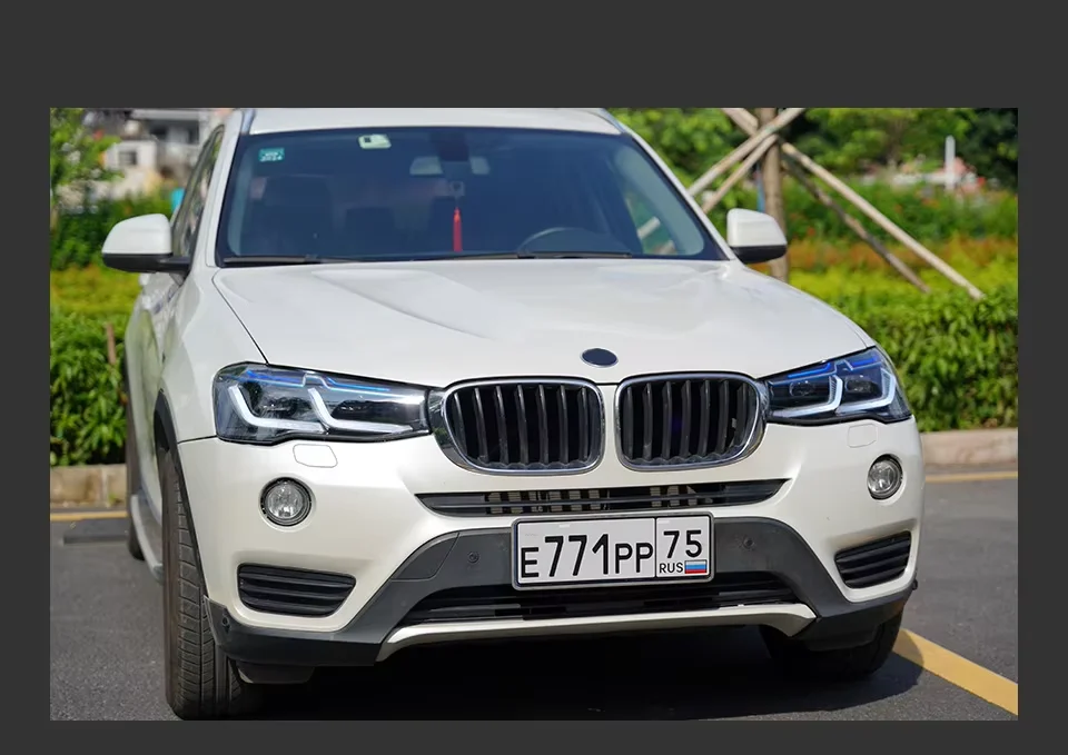 BMW X3 F25 2014-2017 용 자동차 조명, LED 헤드라이트 프로젝터 Lens2014-2017 X4 F26 헤드 램프 Drl 자동차 액세서리