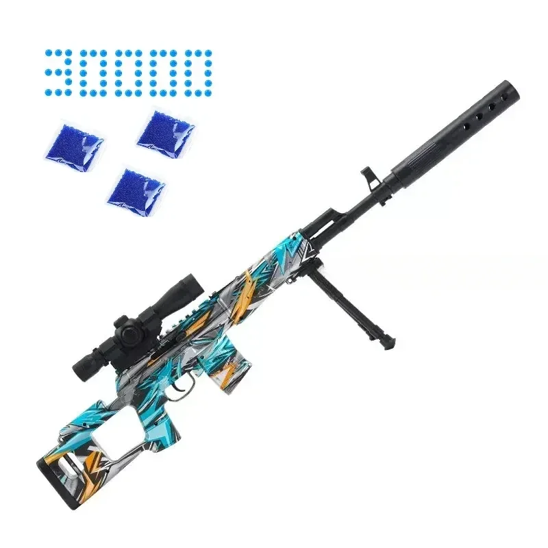 Pistola de juguete de hidrogel para adultos y niños, pistola de aire suave, juguete de Paintball para Paintball, CS Fighting, Ge zheng, SVD