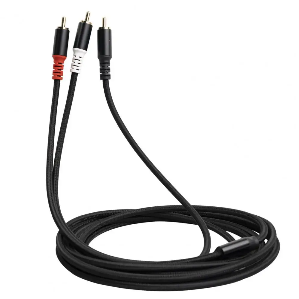 Double shielded Audio Cable Professional Gold plated RCA Male to 2 RCA Male Stereo Audio Extension Cable Car Audio Cord