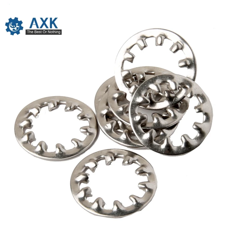 M3 M4 M5 M6 M8 M10 M12 SUS304 DIN6797J 304 Stainless Steel A2 Internal Toothed Shakeproof Washers Lock Washer GB861.1 3 4 5 6 MM