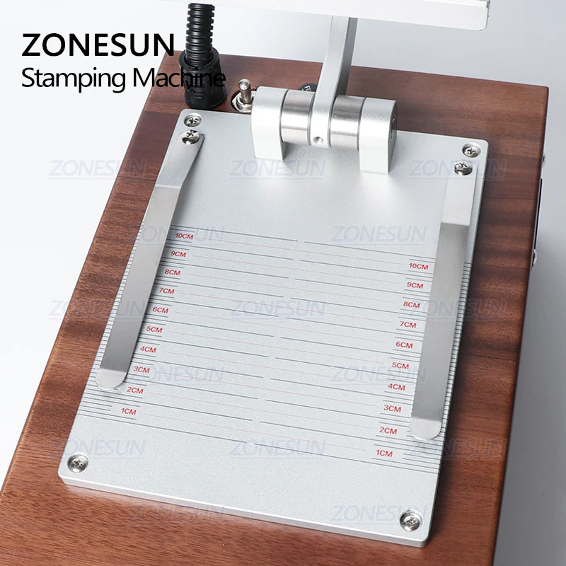 ZONESUN Custom Letter Stamps Leather Heat Press Machine Plastic Wood Paper Card Phone Case Embossing Hot Stamping Foil Machine