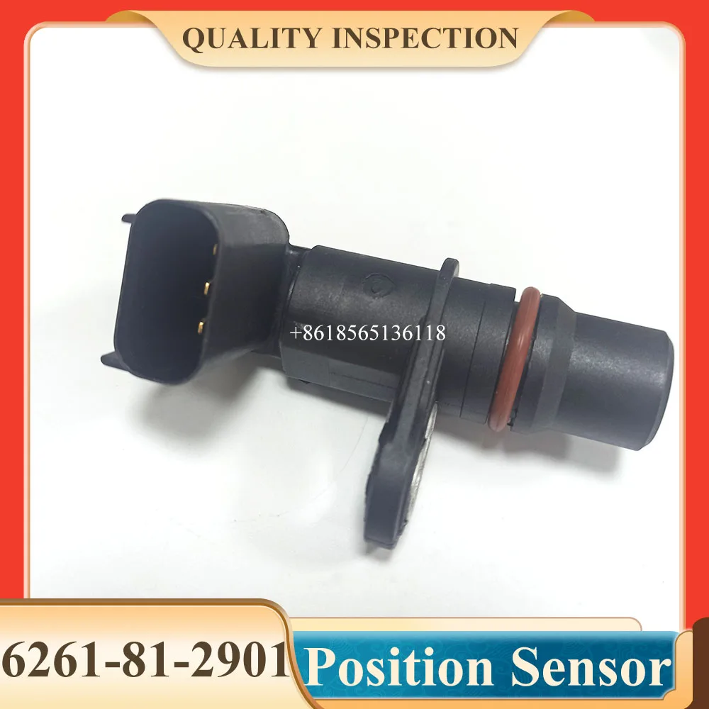 Sensor de posição do virabrequim para carregadeira de rodas, 6261-81-2901, 6261812901, para WA320-6, WA380-6, WA470-6