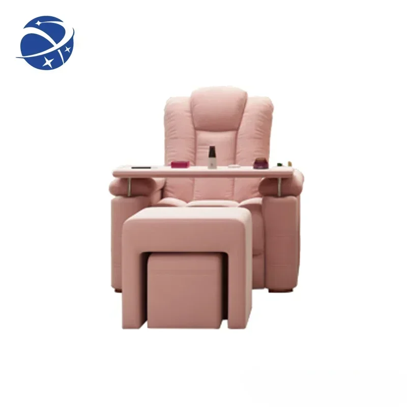 YYHCLuxury Design Pink Nail Salon Manicure Chair Foot Spa Nail Table Massage Pedicure Chair