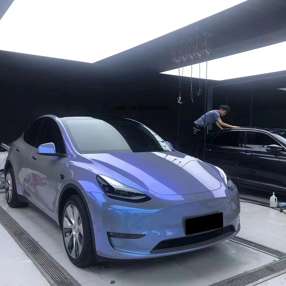 

WRAPMASTER 1.52*16m Durable Infrared Proof Magic Flip Grey Blue TPU Coating Paint Protection Film