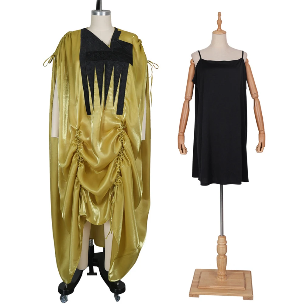 여성을위한 전통적인 아프리카 드레스 Dashiki 자수 맥시 가운 플러스 사이즈 Boubou 2 PCS 세트 의류 웨딩 파티 이브닝 ​​가운