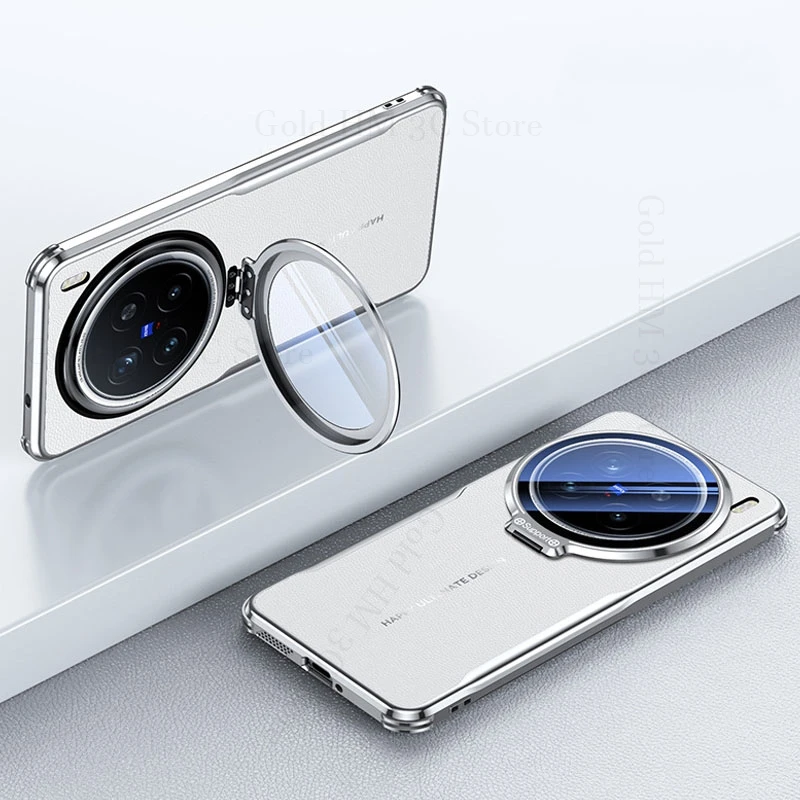 

Flip Lens Protector Kickstand Leather Phone Case For Vivo X200 Pro mini Corners Shockproof Stand Cover For VIVO X100 Ultra X200
