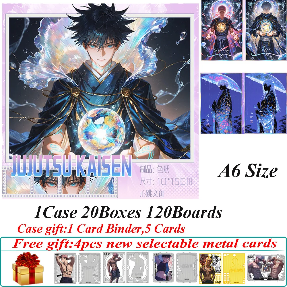 

Heartbeat Creative Jujutsu Kaisen A6 Acrylic Colored Paper Anime Character Satoru Gojo Zenin Maki Flash Quality Plastic Cards