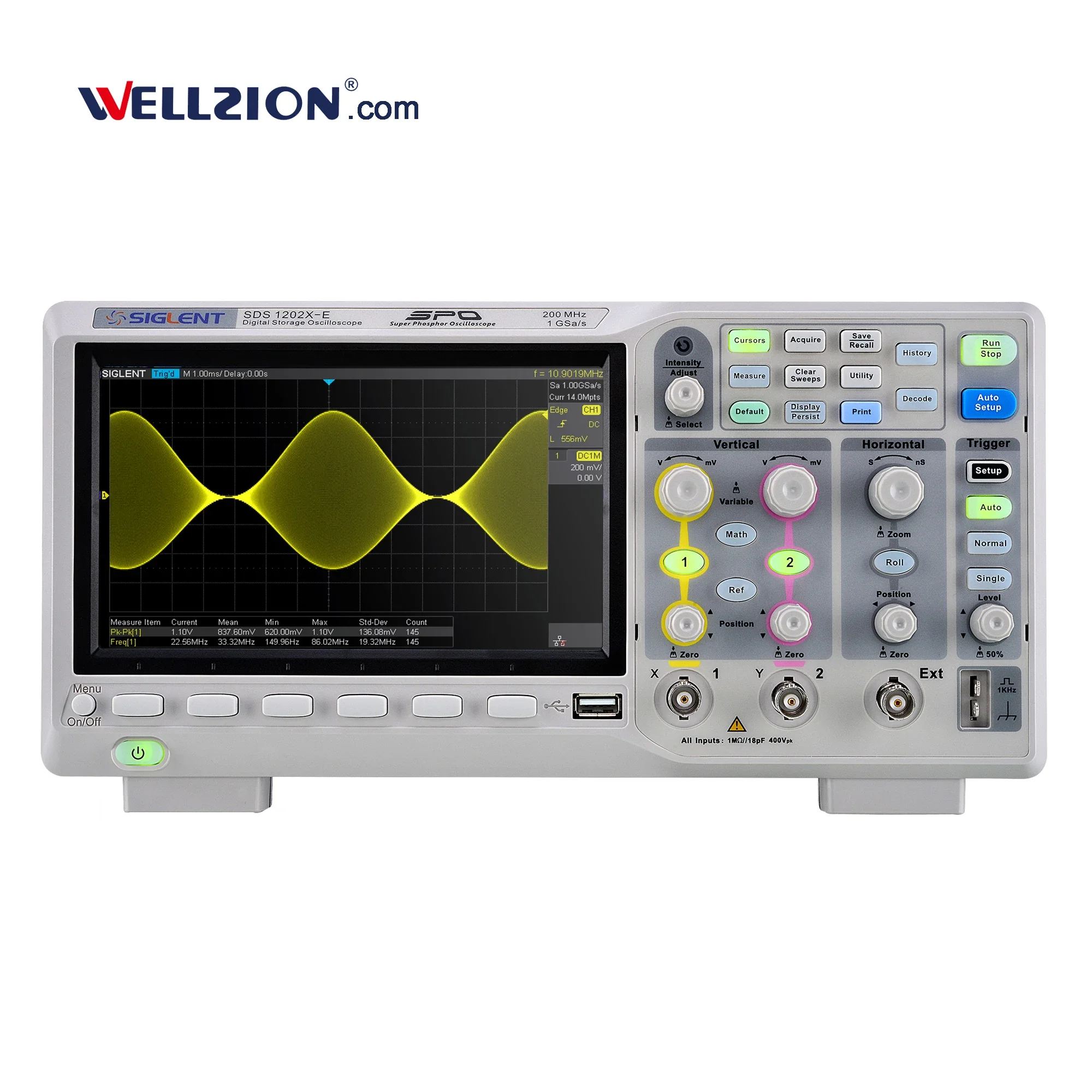 

SDS1104X-E,100MHz Bandwidth 4 Channel Digital Phosphor Oscilloscope