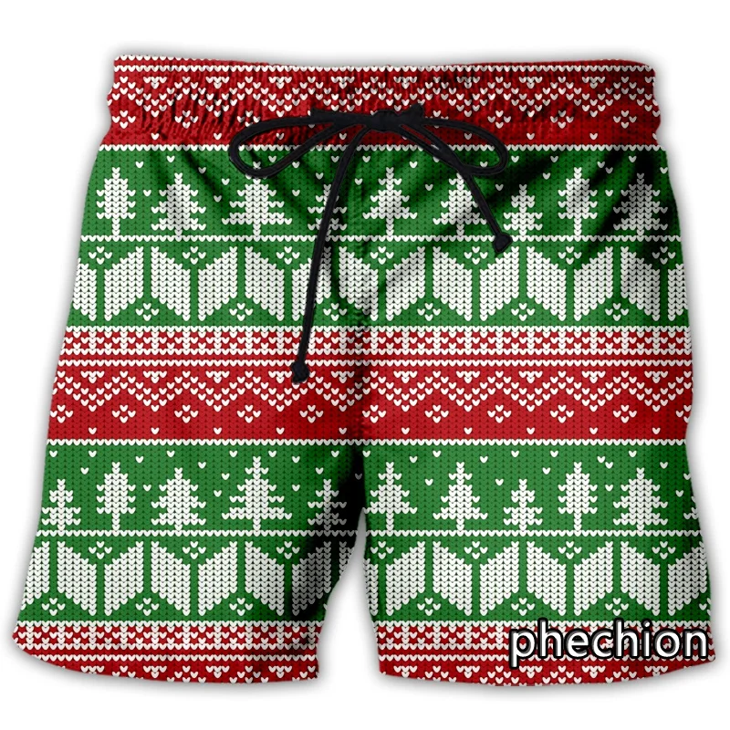 New Men Women Christmas Graphs 3D Printed Casual Shorts Fashion Streetwear Unisex Loose Sporting Short Pants Board Shorts Trunks