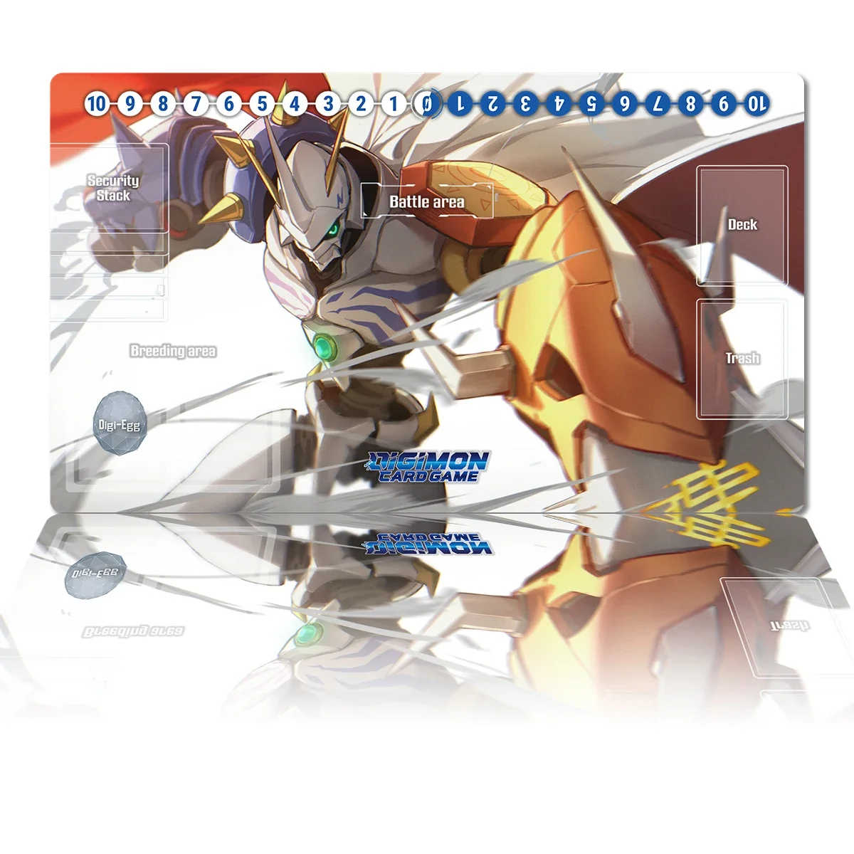 Digimon Playmat Omnimon Mat DTCG CCG Omegamon Board Game Pad Trading Card Game Mat Rubber Anime Mouse Pad Free Bag 600x350x2mm