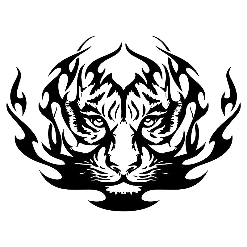 Large tiger pattern design, engine hood cool accessories, home decoration, vinyl stickers