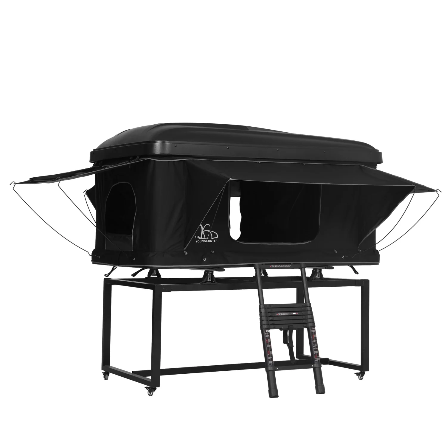 Camping Pop-Up Foldable Suv Aluminum Hard Shell Roof Tent with Rack