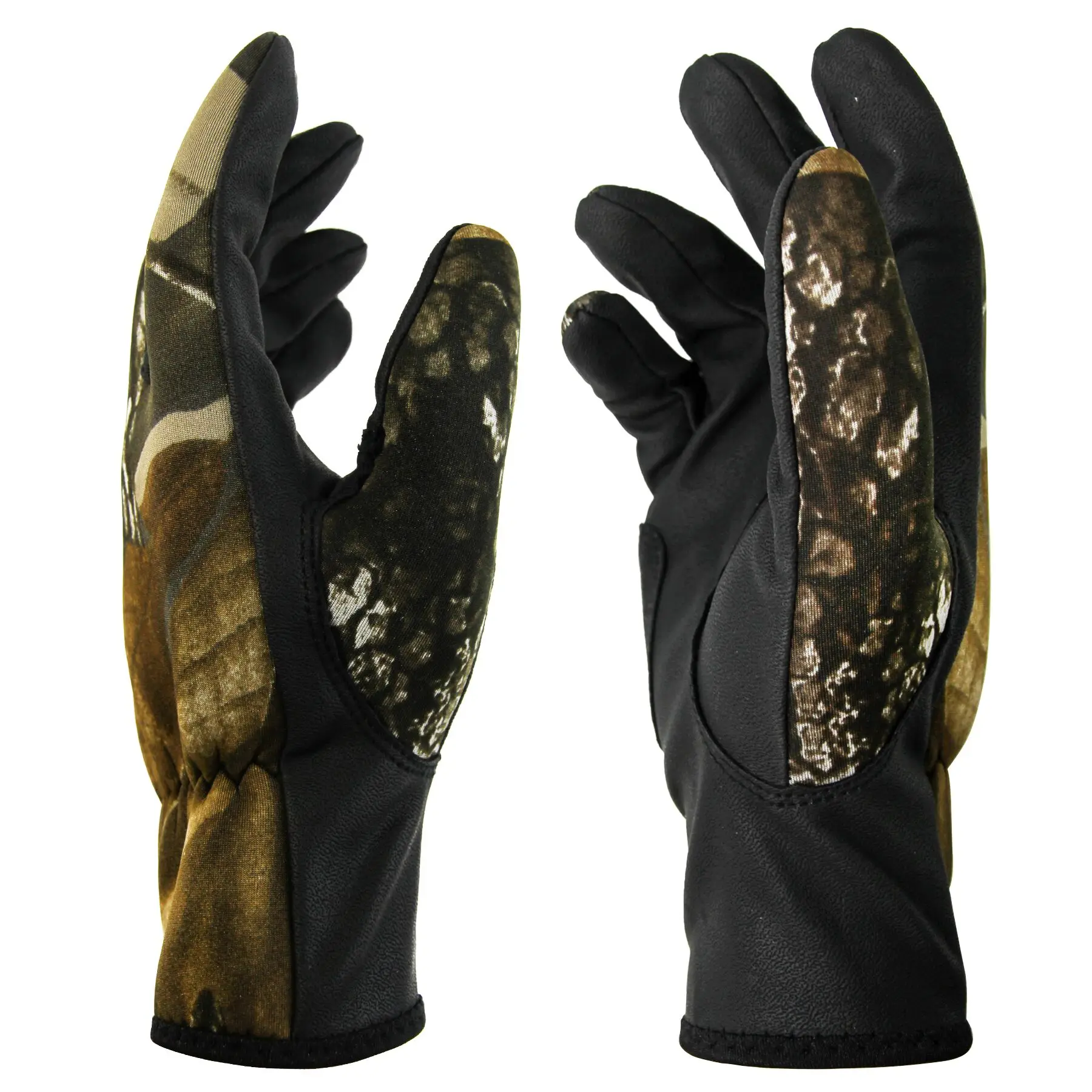 GUGULUZA Neoprene Camo Hunting Gloves Non-slip Water-resistant PU Palm Hardwoods Cycling Camouflage Mountain Glove