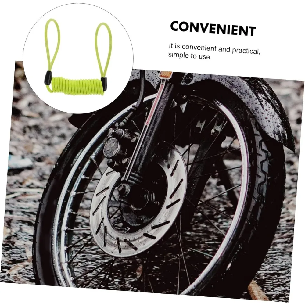 1.2M Anti-Theft Spring Steel Cable Lock Heavy Duty Motorcycle Bike Bicycle Disc Brake Security Lock High Visibility Coil Rope