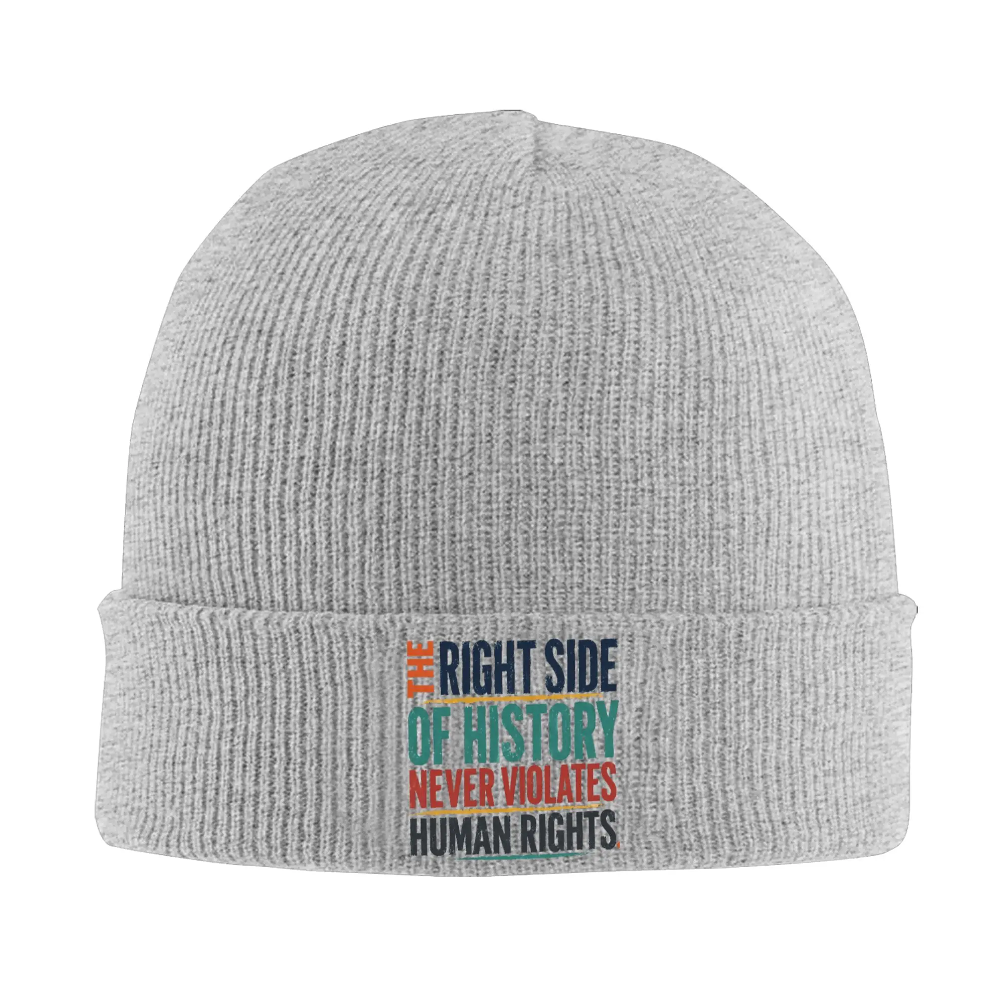 The Right Side Of History Never Violates Human Rights Beanie Hats  Bonnet Hats Men Women Funny Outdoor Sport Knitting Hat