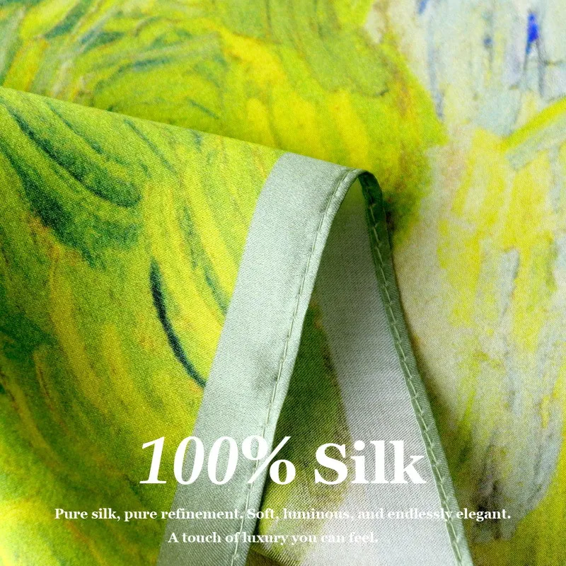 

Новый 100% натуральный шелковый квадратный платок для женщин, повязка для волос, высококачественная бандана, шарф, женский шейный платок, головной платок, шаль, накидка