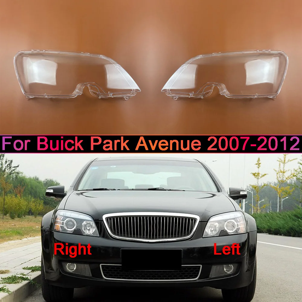 For Buick Park Avenue 2007-2012 Headlight Cover Transparent Lampshade Lamp Case Headlamp Shell Plexiglass Replace Original Lens