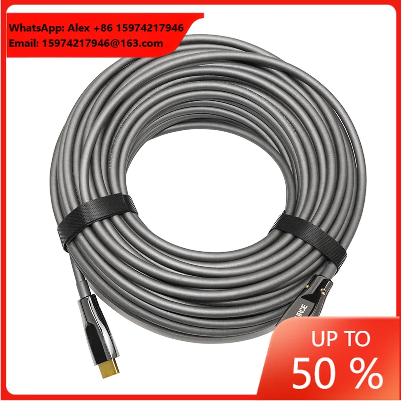 100M Long Life Outdoor Steel Armored Cable Fiber Optic HDMI 4K With Patent Support 4K HDCP 2.2 3D