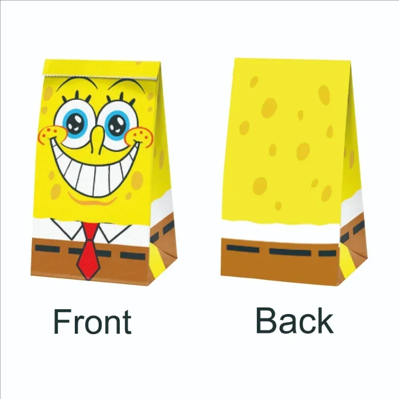 12 قطعة سبونجبوب لصالح صندوق الحلوى هدية صندوق أكياس الورق أنيمي موضوع حفلة عيد ميلاد الديكور Kawaii باتريك ستار كاندي صناديق هدية #3