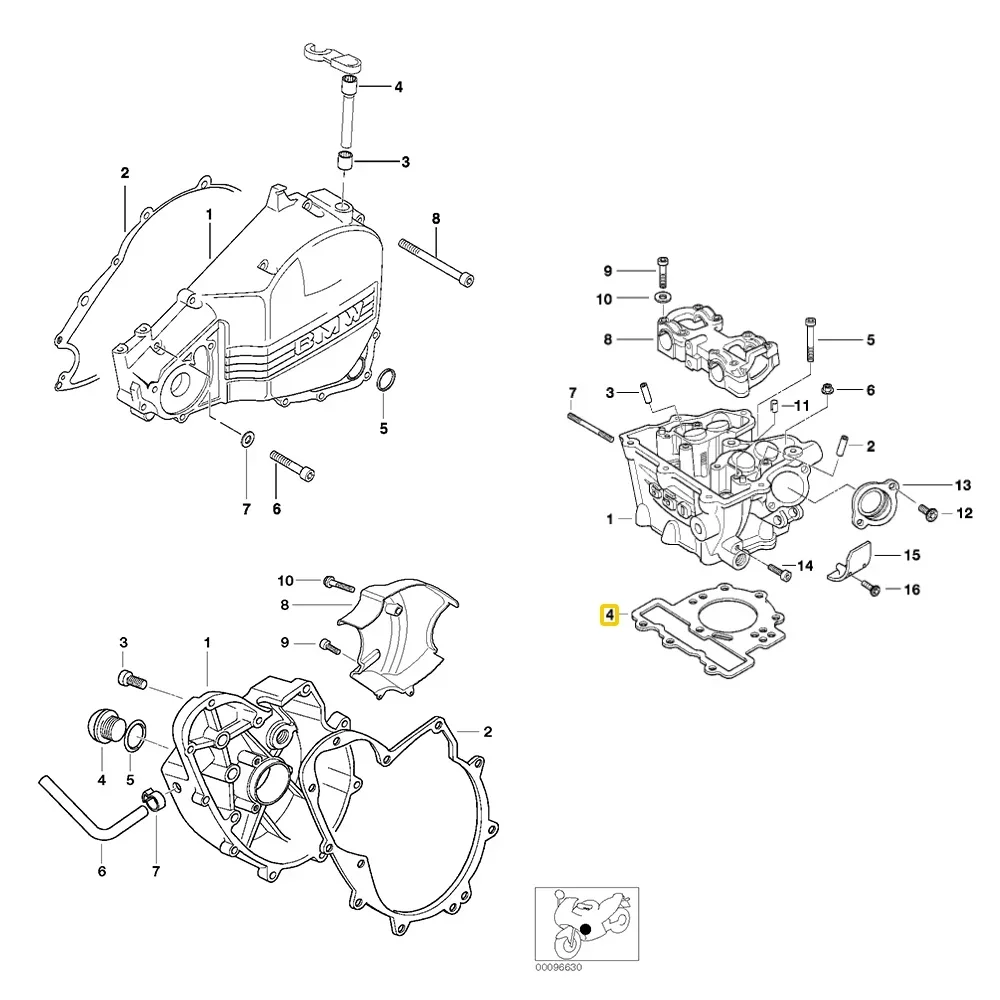 Motorcycle Engine Crankcase Cover Cylinder Head Base Gasket Kits For BMW F650GS 99-07 F650CS 00-05 G650GS 08-10 G650X 06-07