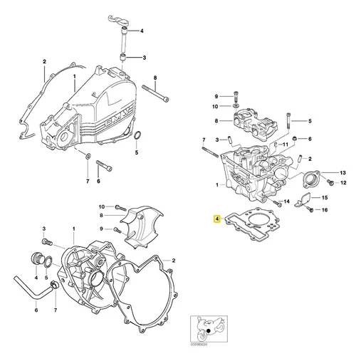 Imagen 2 del producto Cubierta de cárter de motor de motocicleta, Kits de juntas de Base de culata para BMW F650GS 99-07 F650CS 00-05 G650GS 08-10 G650X 06-07