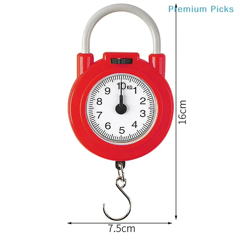 portable10kg Portable Hanging Mechanical Scale Fish Luggages Kitchen Scale Hanging High Precision Digital Hand Held Spring Scale