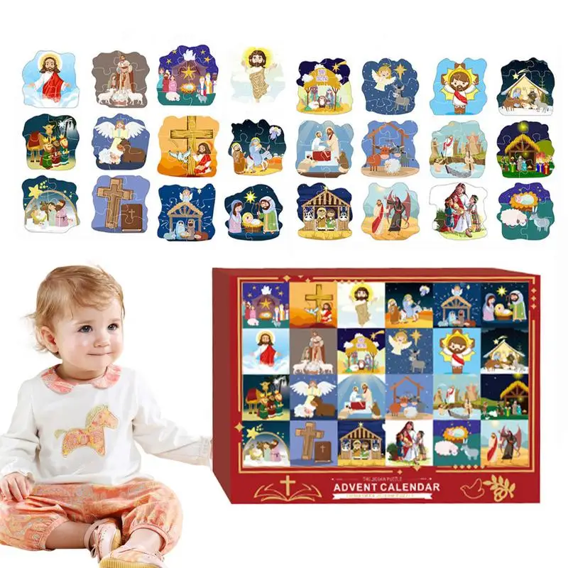 

Christmas Puzzle Advent Calendar Jesus Puzzle Countdown 24 Days Countdown Calendar Nativity Jigsaw Puzzles Christmas Countdown