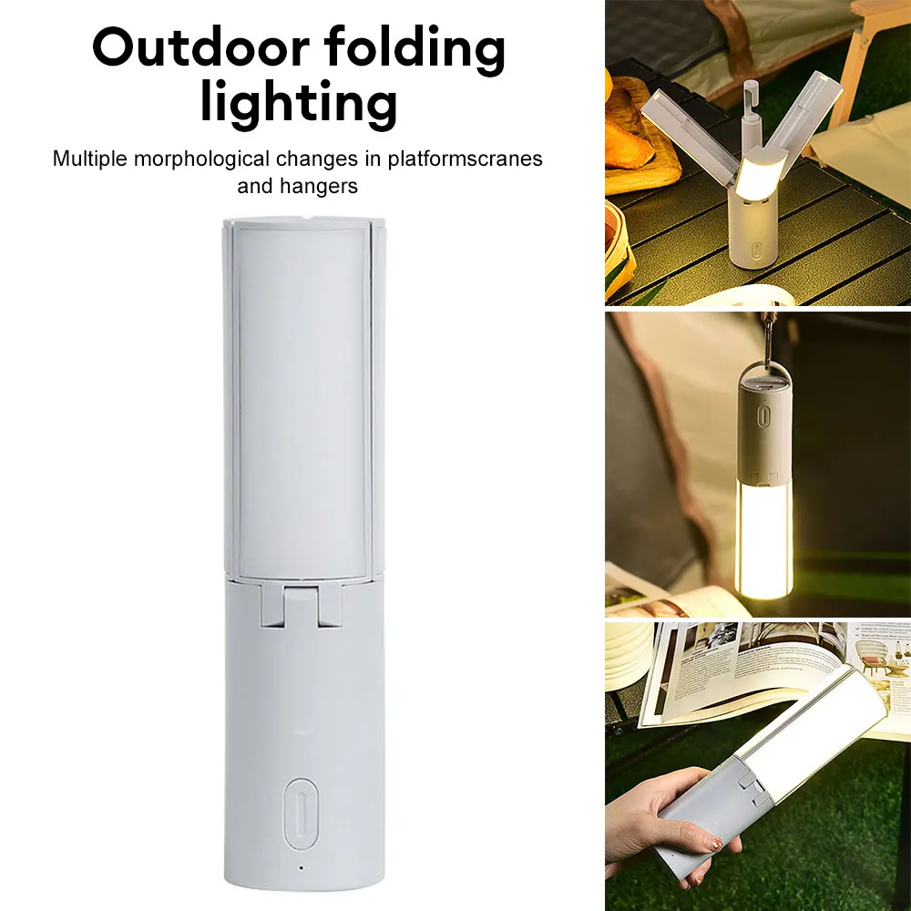 

Portable Camping Lantern Rechargeable Tent Light Travel Backpack Lamp Folding Hanging Light Outdoor Emergency Lamp Work Light