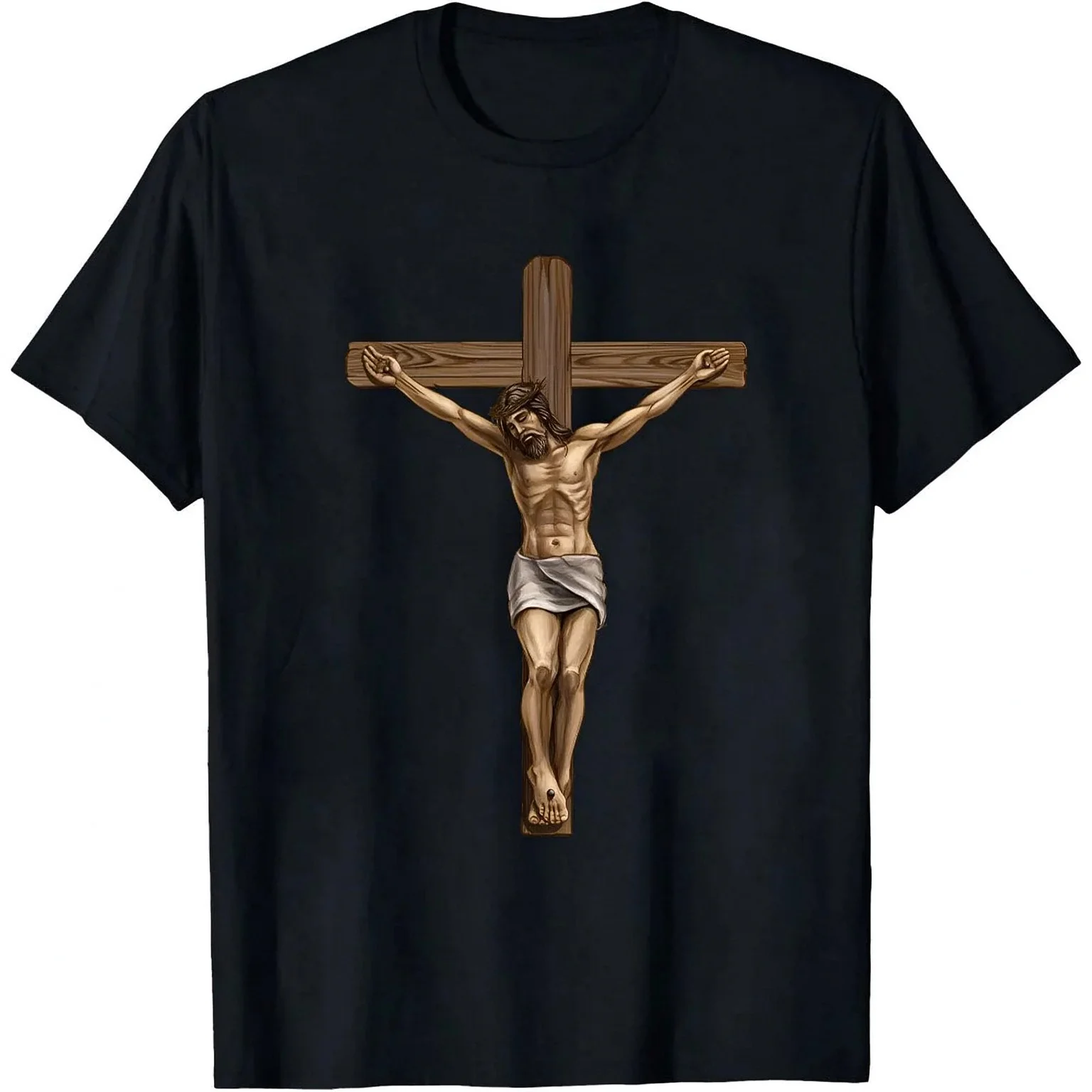 Christian Icon Print Tee Unisex Cotton Crew Neck Jesus Christ Pantocrator Religious Gift Tshirt Size S-XXXXL