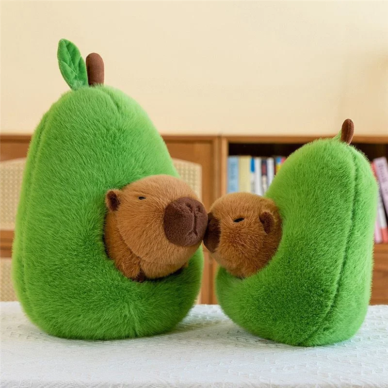 

Avocado Capybara Plush Realistic Capybara Stuffed Animal Soft Stuffed Capybara Avocado Food Plushie Pillow -Y46A