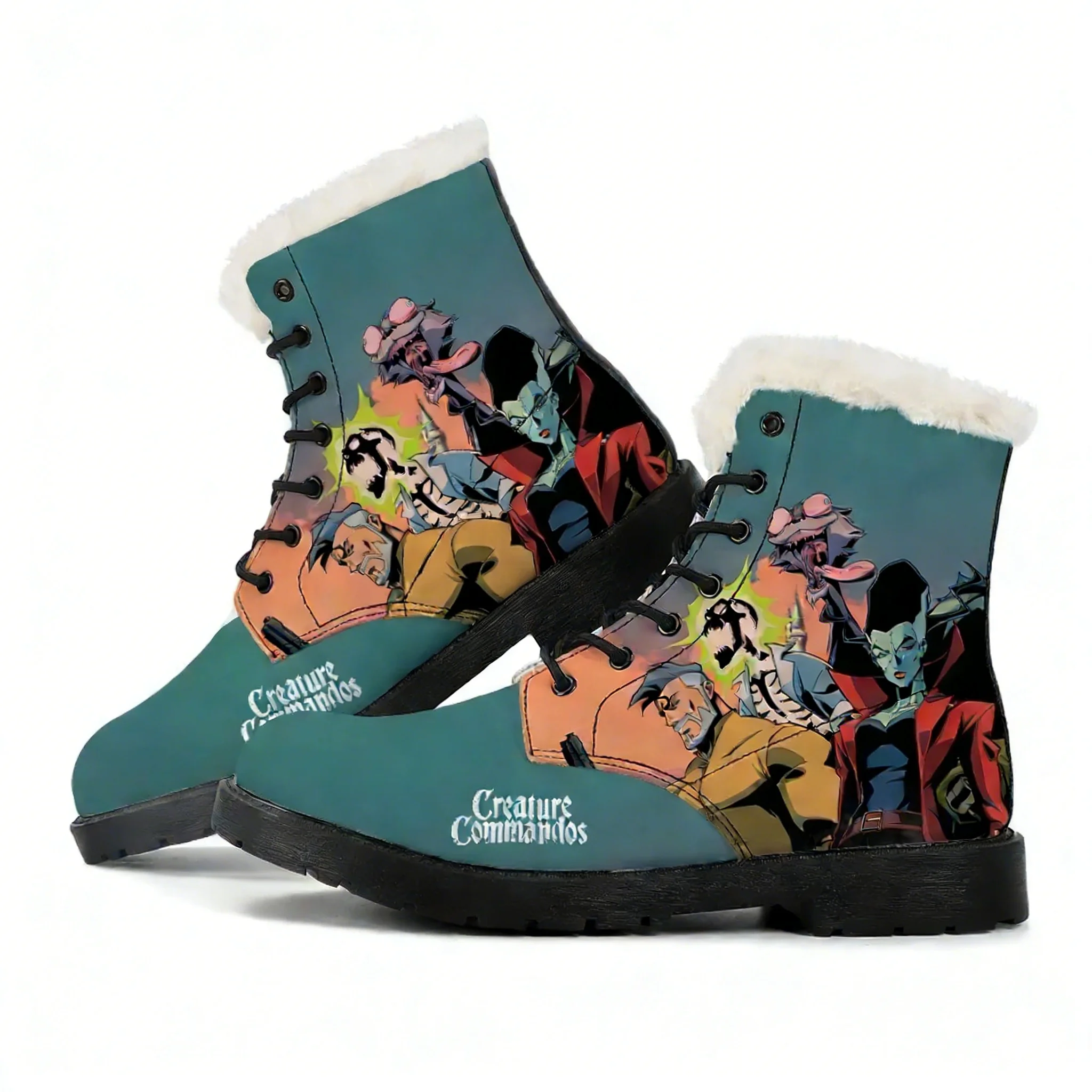 

Плюшевые ботинки Creature Commandos для мужчин, женщин и подростков, повседневная обувь, теплые уличные ботинки, высококачественная обувь с индивидуальным дизайном, обувь на заказ