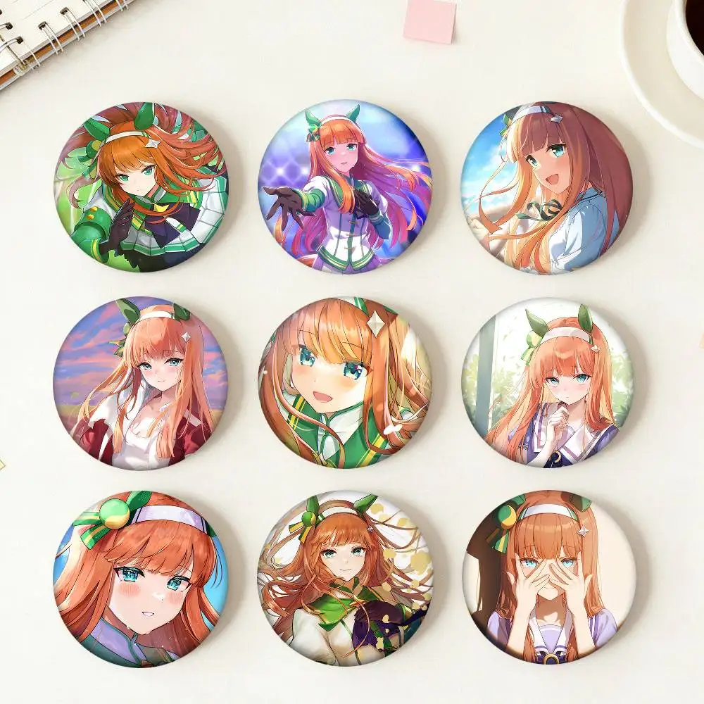 Anime Uma Silence Suzuka Round Badges Can Be Used To Decorate Clothes And Backpack Pins