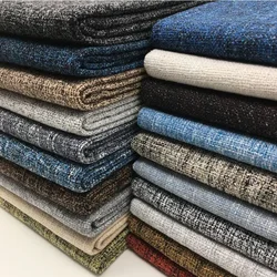 Thickened Linen Fabric By The Meter for Tablecloth Upholstery Diy Sofa Cover Sewing Plain Old Coarse Cloth Decorative Blue Black