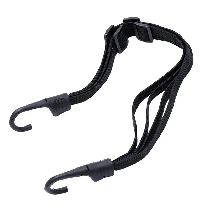 Motorcycle Helmet Strap Helmet Strap Black Motorcycle Bungee Cord Bandage Retractable Elastic Strap With 2 Hooks