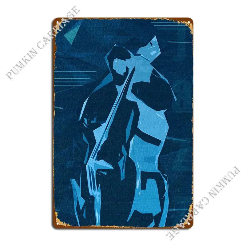 Jazz Contrabass Poster Metal Plaque Poster Wall Decor Create Home Club Tin Sign Poster