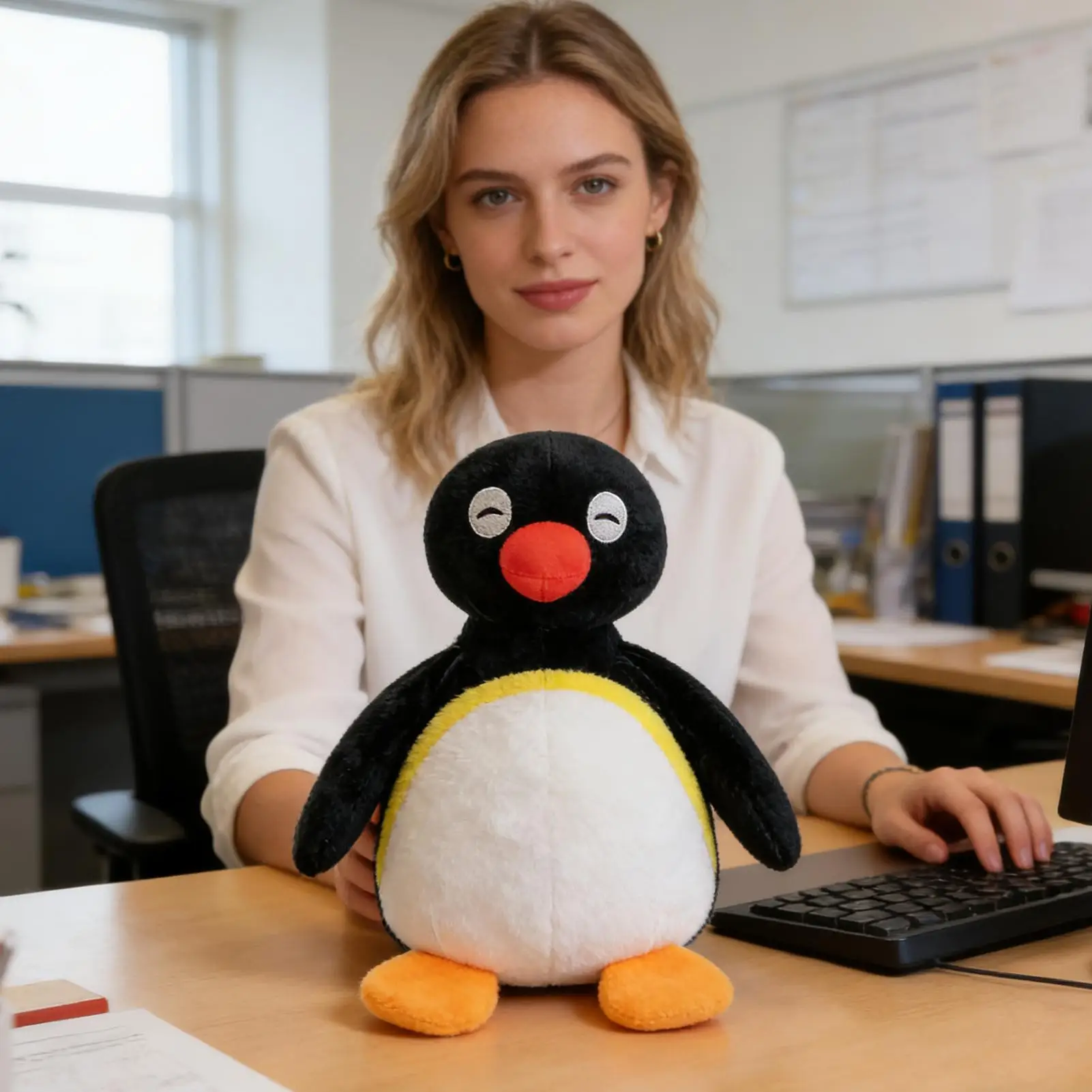 Cute Antarctic Ambassador Penguin Pillow Soft Plush Toy Penguin Hugging Doll Cartoon Animal Cute Home Decor Kid Birthday Gift