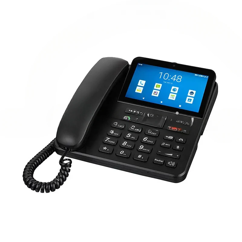 For 4G Call Android 10 AI Visual Smart Desk Phone LTE 5 Inch Video Telephone