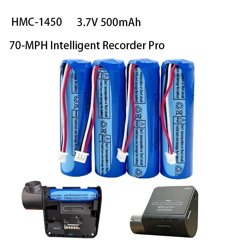 PURFIELD Original HMC1450 70mai Battery 3.7V 500mAh Lithium Battery Dash Cam Pro Car Video Recorder Replacement DVR Accessories