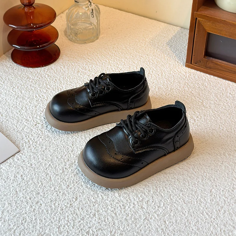 Children Retro Uniform Shoes School Boys Girls Causal Mary Janes Fashion Platform Kids Perform Dress Leather Shoes Daily Wear