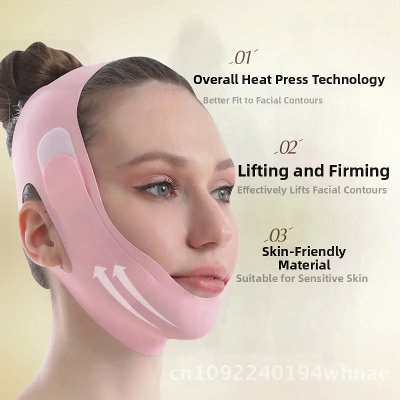 Verbesserte, leichte, atmungsaktive V-Gesichtsverbandmaske, hautfreundliches Gesichtsformungs-Konturierungswerkzeug zum Anheben und Glätten kleiner